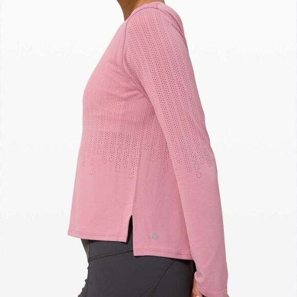 LULULEMON Train to Be Long Sleeve Shirt Pink Size 6 Estimated - Picture 9 of 10